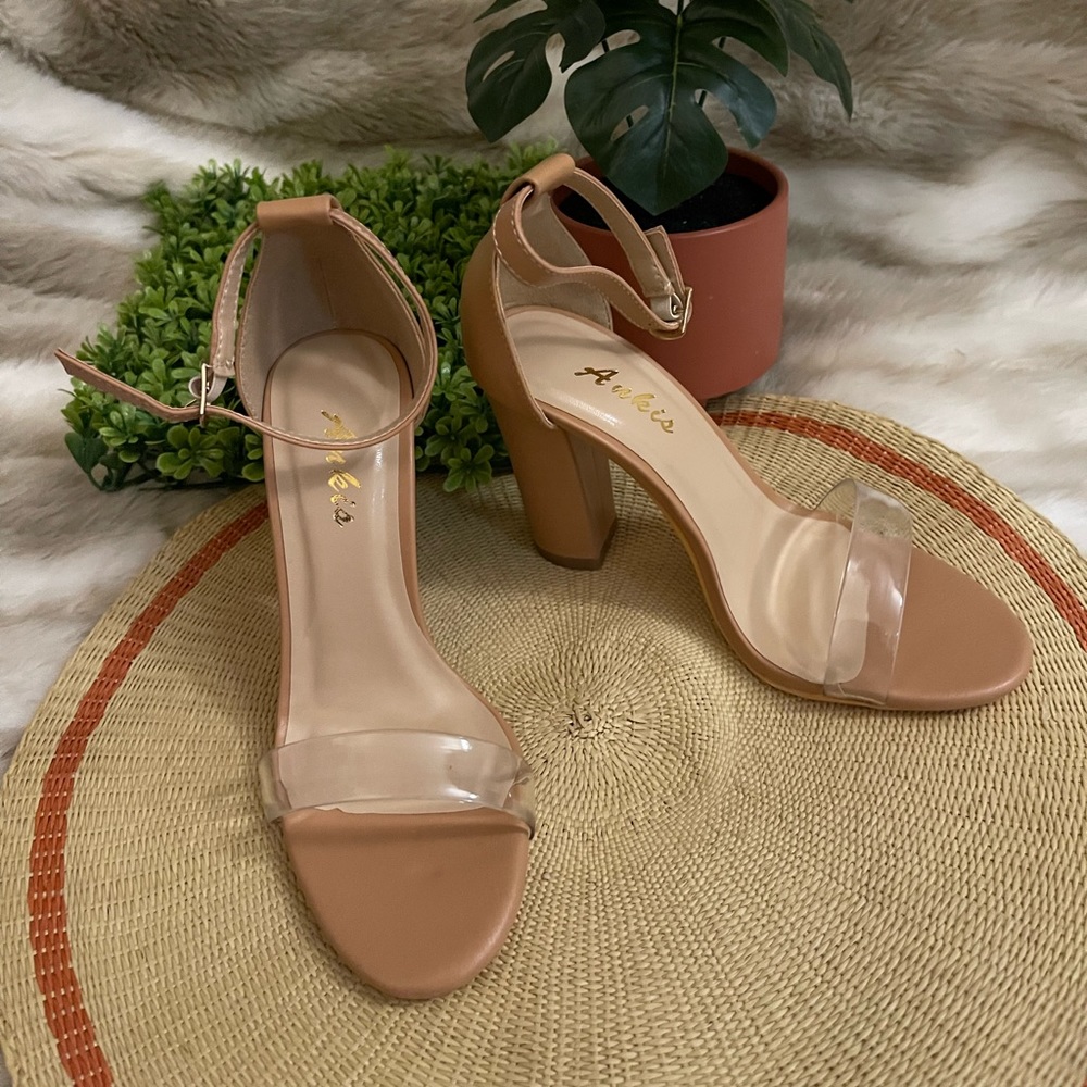 Ankis tan ankle strap sandals